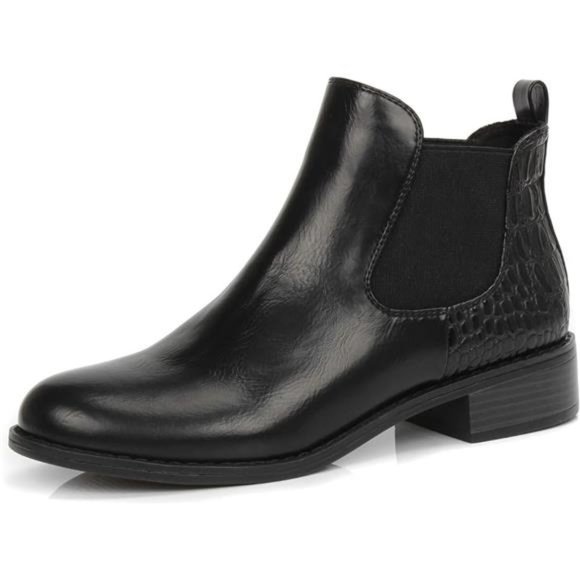 DUNION Women's Blanche Comfortable Zipper/Dual-side Stretch Casual Chunky Heel - Picture 8 of 8